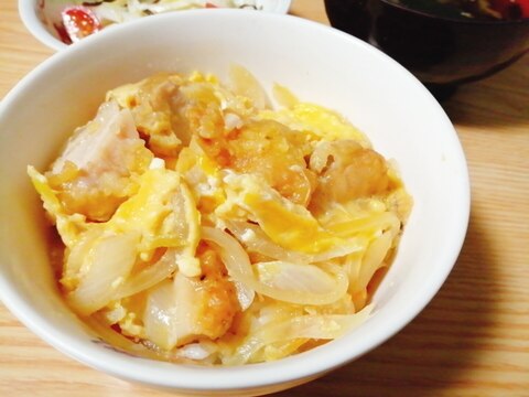 リメイク☆鶏の唐揚げで作る親子丼